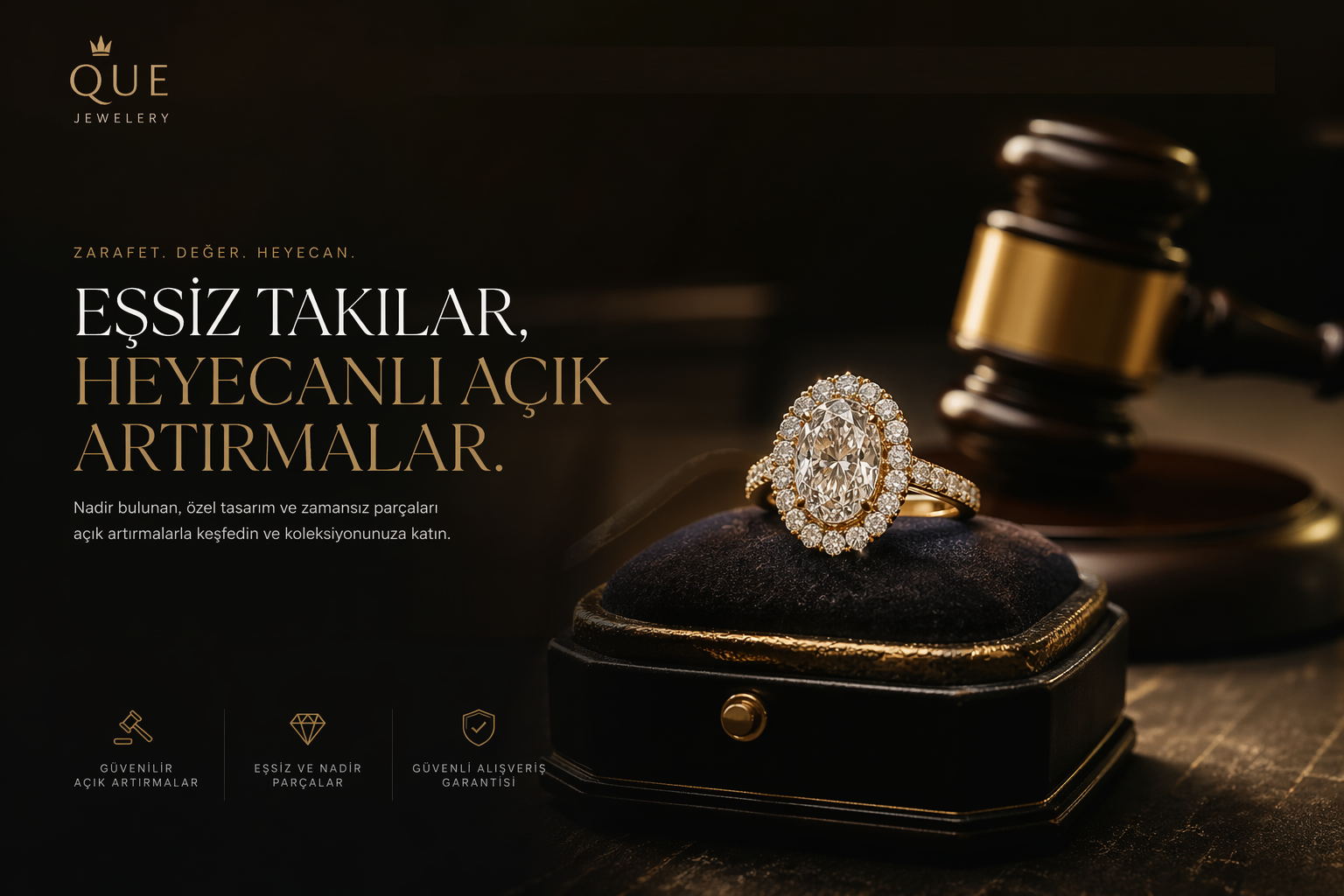 Que Jewelry - Eşsiz Takılar, Heyecanlı Açık Artırmalar